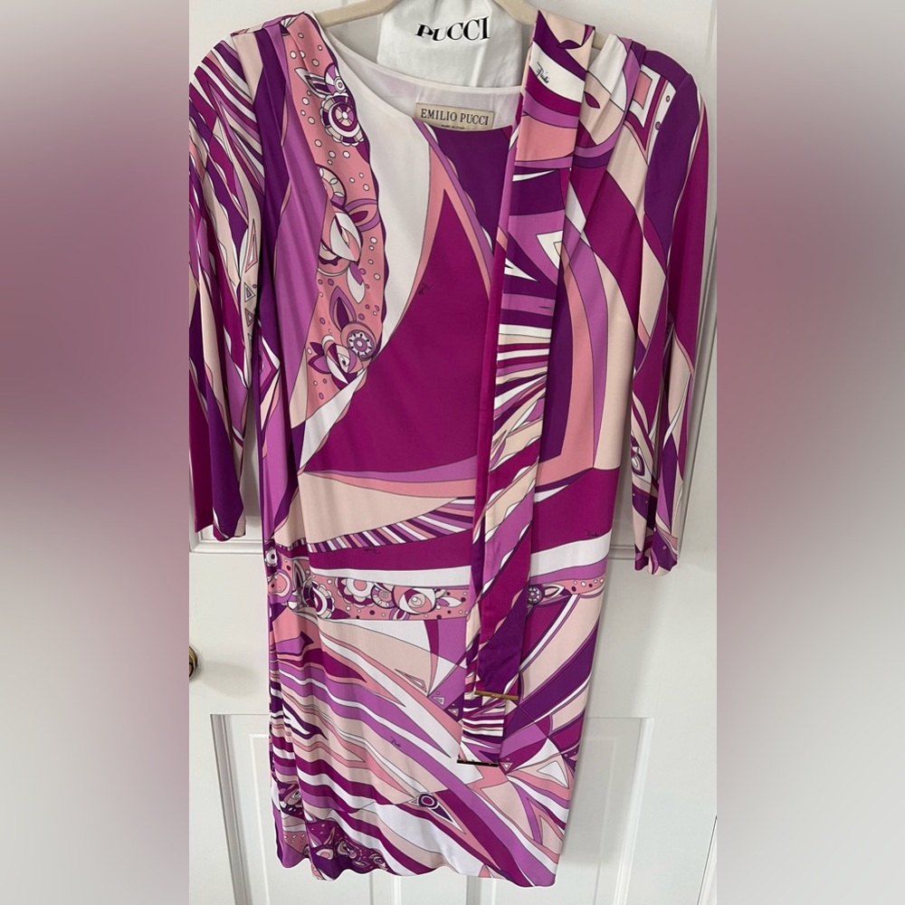 🎉Sale Emilio Pucci mid dress w tie & bag